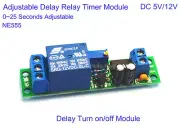 DC 5V 12V NE555 Delay Relay Shield Timer Switch 0~25s Adjustable Relay Module