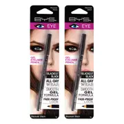 2PK BYS 1g Gel Eyeliner Pencil Fade-Proof All-Day Wear Makeup Beauty Blackest BK