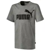 PUMA Essential Logo T Shirt Child Boys Grey Size UK 11-12 Years #REF9