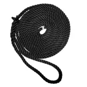 England Ropes C6054-20-00025 5/8" Premium 3-Strand Dock Line Black 25'