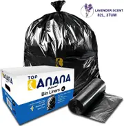 82L Heavy Duty Bin Liners/Rubbish Bags - 37um - Lavender scent - Carton of 216