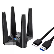 PC USB WiFi 6 Adapter 1800Mbps USB 3.0 WiFi Dongle Dual Band for Windows