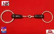 Rubber Jointed Loose Ring Horse Snaffle Bit,Stainless steel 5.5"