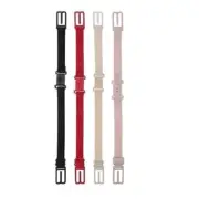 4pcs Women Elastic Band Non-Slip Adjustable Bra Straps Holder with Buckle