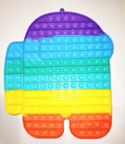 174 Bubbles 12 Inch Jumbo Rainbow Push Pop Stress Relief Sensory Fidget set of 2