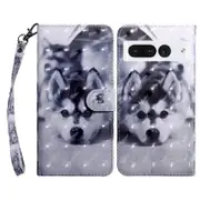 For Google Pixel 7 Pro 5G PU Leather Phone Case 3D Pattern Printing Flip Stand Wallet Shell