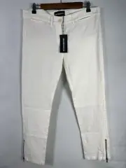 NWT Ann Demeulemeester Women’s 40 (33x26) Ivory Pants with ankle Zippers - $540
