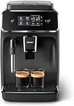 Philips 2200 Series Fully Automatic Espresso Machine - 2 Coffees, Touch Display, Classic Milk Frother, Ceramic Grinder, Matte Black (EP2220/10)