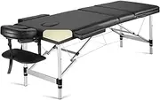 Portable age Table Professional age Bed 3 Fold 82 Inches Height Adjustable For Spa Salon Lash Tattoo With Aluminum For age