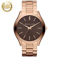 在飛比找旋轉拍賣優惠-Michael Kors 男手錶超薄金色時尚石英錶腕錶男錶M