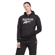 Reebok Identity Big Logo Fleece Hoodie Black Womens Training Hooded Jacket