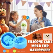 Halloween 3D Skull Silicone Mold Chocolate Fondant Cake Making Baking Mould