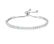 Solid 925 Sterling Silver Cushion Tennis Bracelet