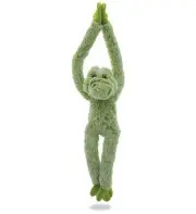 DolliBu Hanging Plush Alligator Stuffed Animal With Hook & Loop Tape - 21 Inch