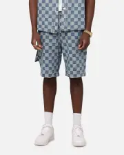 [XXIII] Xxiii Checker Board Jort Blue - Size 36 36 Blue