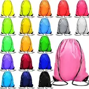 Shappy 80 Pack Drawstring Backpack Bulk Drawstring Bags with 20 Colors Waterproof Draw String Bags DIY Available for Group Hiking Yoga Gym Swimming Travel Beach Homeless, Multicolor, approx. 13.39 x