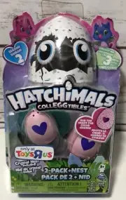 TOYS R US Exclusive Hatchimals 2 PACK + Purple Crystal Nest OWLICORN SEASON 2