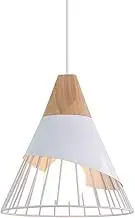 Mengjay Pendulum Light Ceiling Light Metal E27 Pendant Lights Vintage Industrial Light Living Room Lamp Modern Living Room with Cable Vintage Lamp for Living Room/Kitchen/Office/Practice (White)