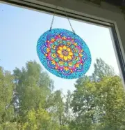 Suncatcher Stained Glass Mandala Window hangings home decor Window Decoration