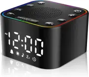 White Noise Sound Machine, Noise Machine with Alarm Clock for Sleeping, RGB Nigh