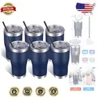Double Wall Stainless Steel 20oz Tumbler Set w/Lid & Straw - Perfect for Travel