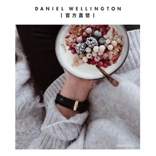 Daniel Wellington 錶帶 Petite Reading 12/14mm爵士黑壓紋真皮錶帶-兩色任選(DW00200182)/ 銀框/ 12mm-適用28mm手錶