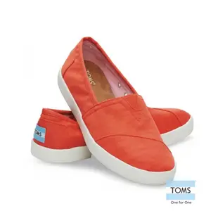 TOMS 簡約帆布懶人鞋-女款(橘紅)-10004939 FIESTA