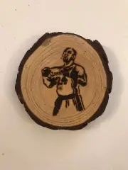 2.5” Wood Burned Pyrography Magnet- Kobe Bryant-Lakers-Champion