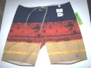 NEW VOLCOM boardshorts board shorts multi color blue orange swim LIDO