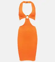 [Hunza G] Hunza G Cecile cutout minidress One Size orange
