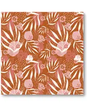 Courtside Market Terra-Cotta Floral Texture Canvas Wall Art