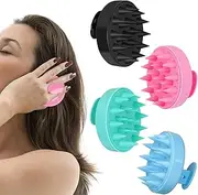 Scalp Massager 4 Pack, Scalps Scrubber, Scalp Brush Shampoo Brush, Hair Massager Scalps for Scalp Exfoliator, Soft Silicone Hair Growth for Dandruff Removal Shampoo Brushes for Men, Women, Kids