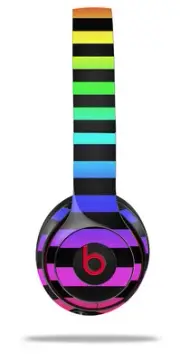Skin Wrap for Beats Solo Wireless 2 3 4 Stripes Rainbow SKIN ONLY