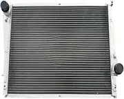 Aluminum Radiator + Fan Compatible For BM 3 Series E46 Z4 M3 316 318 320 323 325 328 330D Ci I E85 E86 SI 1997-2009 MT(Radiator and fans)