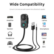 Bluetooth 5.1 Receiver AUX Audio 3.5mm Wireless-Adapter For Car Speaker Durable