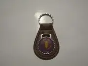SCORPIO ASTROLOGY ASTROLOGICAL SIGN LEATHER KEYCHAIN BROWN