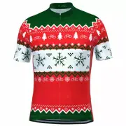 Mens Christmas Sweater Cycling team Jersey mens Cycling Short Sleeve Jersey tops