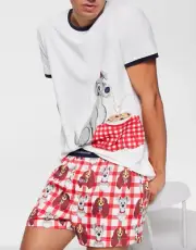 NEW PETER ALEXANDER DISNEY LADY AND THE TRAMP TOP BOXER SHORTS PJ SET L $119.90