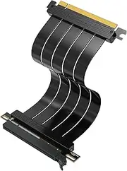 EZDIY-FAB PCIE Gen 4 16x Extreme Flexible, High Speed Riser Cable PCI Express 4.0 Port GPU Extension Card-Straight Connector [7.87in/20cm]