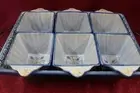 Temptations Old World Blue- 6 Ramekins, 1 -3.5QT. Rectangle Casserole, 1 Rack
