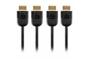2x PRO2 2m Premium HDMI Cable Ultra HD 4K 2160p 30AWG High Speed w Ethernet BLK