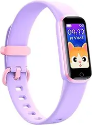 ZONEY Kids Fitness Tracker,Activity Tracker with HR Sleep Monitor,11 Sport Modes Kids Smart Watch with Alarm Clock and Reminder, Step Calories Counter, IP68 Waterproof (Purple)