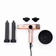 H2D 4-in-1 Ionic Magnetic Hair Dryer + Styler Styling Iron (Rose Gold)