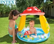 Intex Mushroom Baby Pool Summer Fun Cool Down Outdoor Water Play Sunshade Splash