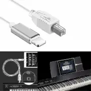 Lightning To Type-b Midi Keyboard Converter Usb 2.0 Cable For Iphone 7 8 X Ipad