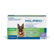 Milpro Broad Spectrum Wormer Dogs 5-25kg 2 tablet pack/Milbemax alternative