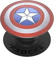 PopSockets: PopGrip - Expanding Stand and Grip with a Swappable Top for Smartphones and Tablets - Enamel Captain America Shield