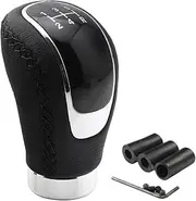 5 Speed Shift Knob, Weighted Manual Gear Shifter Knobs, Leather Gear Shifting Handle, Automotive Manual Universal Transmission, Interior Automatic Replacement Parts (Black)