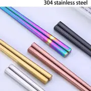 304 Stainless Steel Chopstick Set Full Square Anti Slip Household Chopstick New