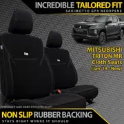 Mitsubishi Triton MR - GP4 Neoprene 2x Front Row Seat Covers - No Pockets (In Stock)